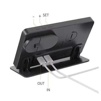 3 in 1 Wireless Charger for Apple Samsung Galaxy Watch 6 5 Pro S24 S23 S22 Fast Charging Station Alarm Clock Phone Charger Stand