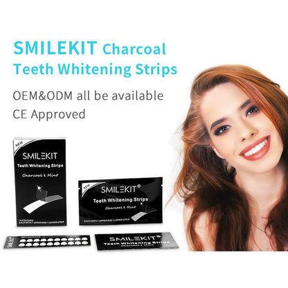 14Pcs/Box Teeth Whitening Strip Charcoal Teeth Whitening Strips Remove Coffee Tea Stains Tooth Whitening Kit Dental Bleaching