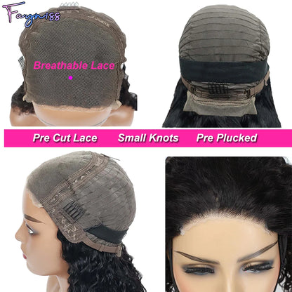 Wear and Go Glueless Straight Bob Wig 100% Human Hair Wigs for Women Pre Plucked Pre Cut Lace Front Wigs Human Hair