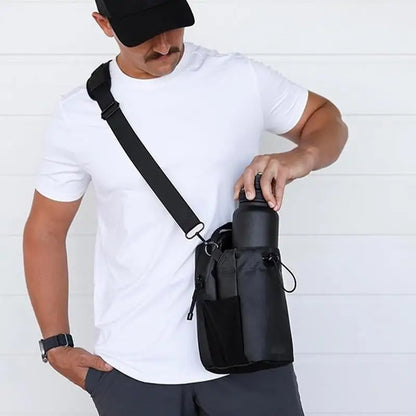 Magnetic Gym Bag Large Capacity Carrier Bag with Phone Pocket Portable Gym Water Bottle Pouch Gym Accessories Organizer for Men