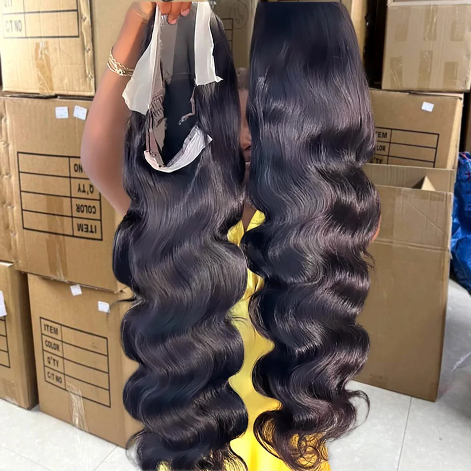 38Inch Glueless Wigs Human Hair Body Wave 13X6 HD Lace Frontal Wig Pre Pluck 13X4 Brazilian Body Wave Lace Front Human Hair Wigs