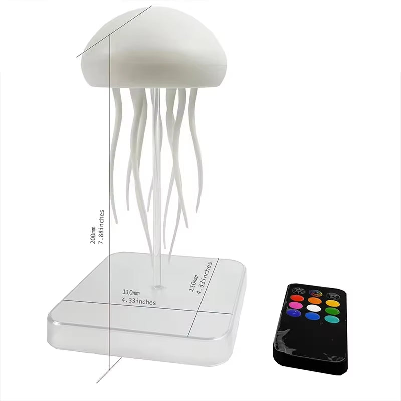 LED Cute Jellyfish Night Light with Dancing Legs, RGB Gradient Lamp, Rechargeable Bedside Lamps with Touch Sensor