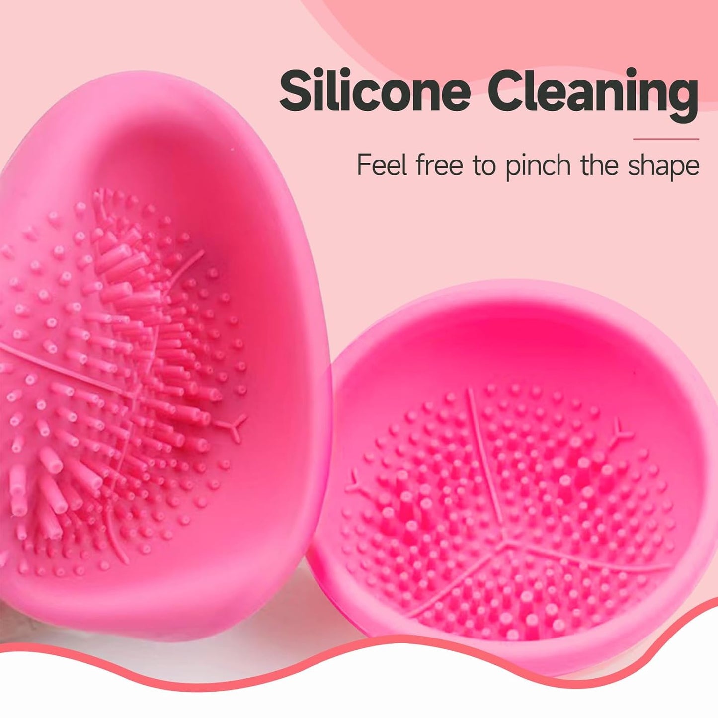 Makeup Brush Cleaner, Electric Makeup Brush Cleaner for Beauty Makeup Brush Set Cleaning Tool, Gift for Ladies, Mother'S Day. (Reddish-Black)