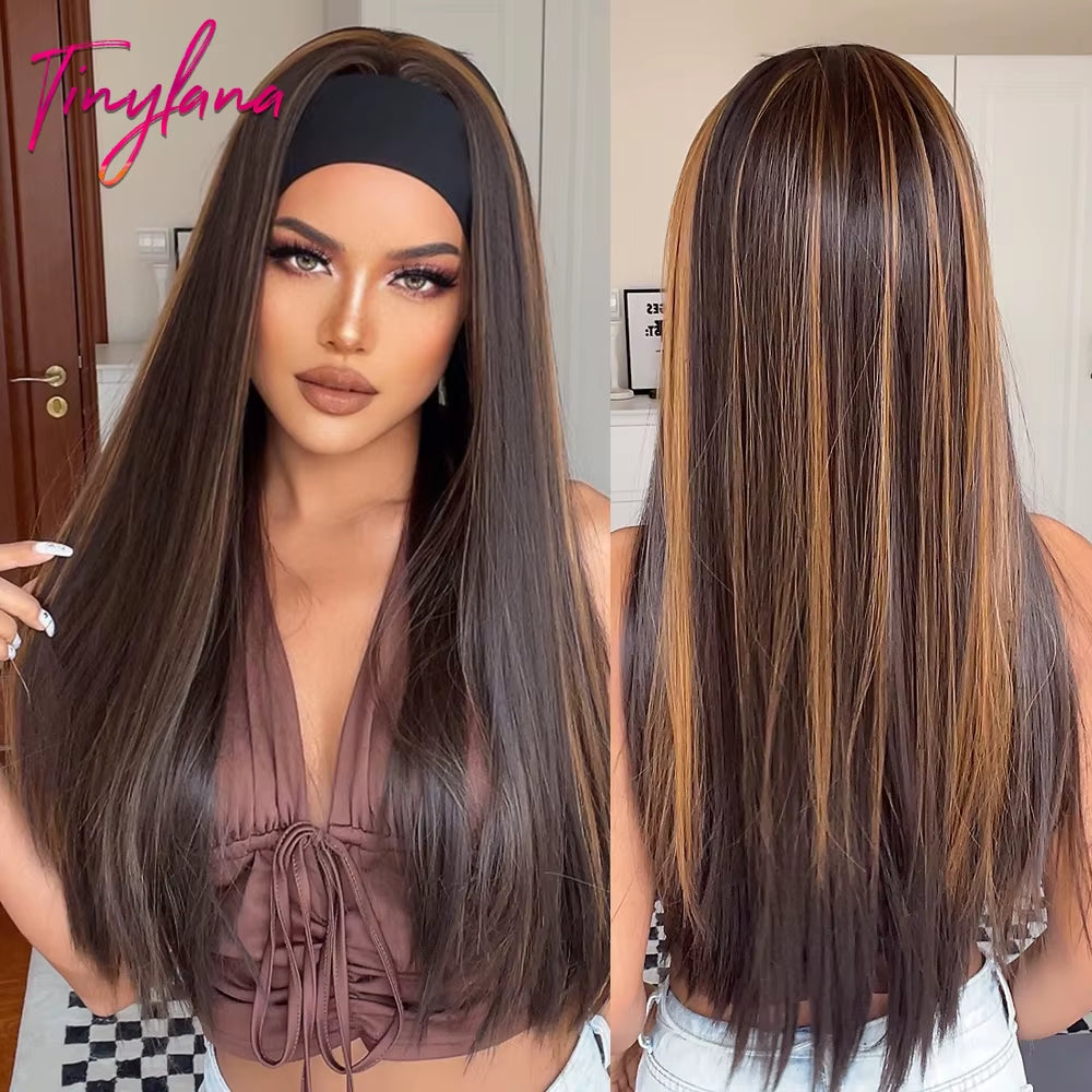 Curly Headband Synthetic Wigs Natural Black Long Women'S Headband Wig Deep Water Wave Bohemian Hair for Black Women Fake Hair