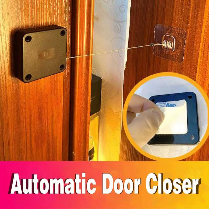 Door Closer Automatic Door Closer Punch-Free Automatic Drawstring Door Closer Bracket Door Automatic Closer