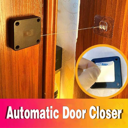 Door Closer Automatic Door Closer Punch-Free Automatic Drawstring Door Closer Bracket Door Automatic Closer