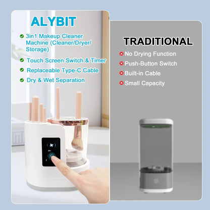 Electric Make-Up Brush Cleaner for All Beauty Make-Up Brush Sets, Contour, Eyeshadow, Blush Brushes, Concealer Foundation