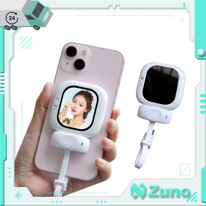 Zuno Vlog Mate Mini AMOLED Screen Magnetic Selfie Monitor Screen Remote Control 700Nits for Iphone 5-12 13 14 15 16 Pro Vlog