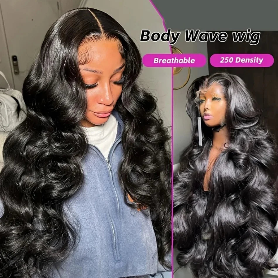 38Inch Glueless Wigs Human Hair Body Wave 13X6 HD Lace Frontal Wig Pre Pluck 13X4 Brazilian Body Wave Lace Front Human Hair Wigs